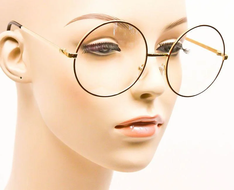 Big BOHO Oversized XXL Large Round Circle Designer Fashion Eyeglasses Frames 033 2