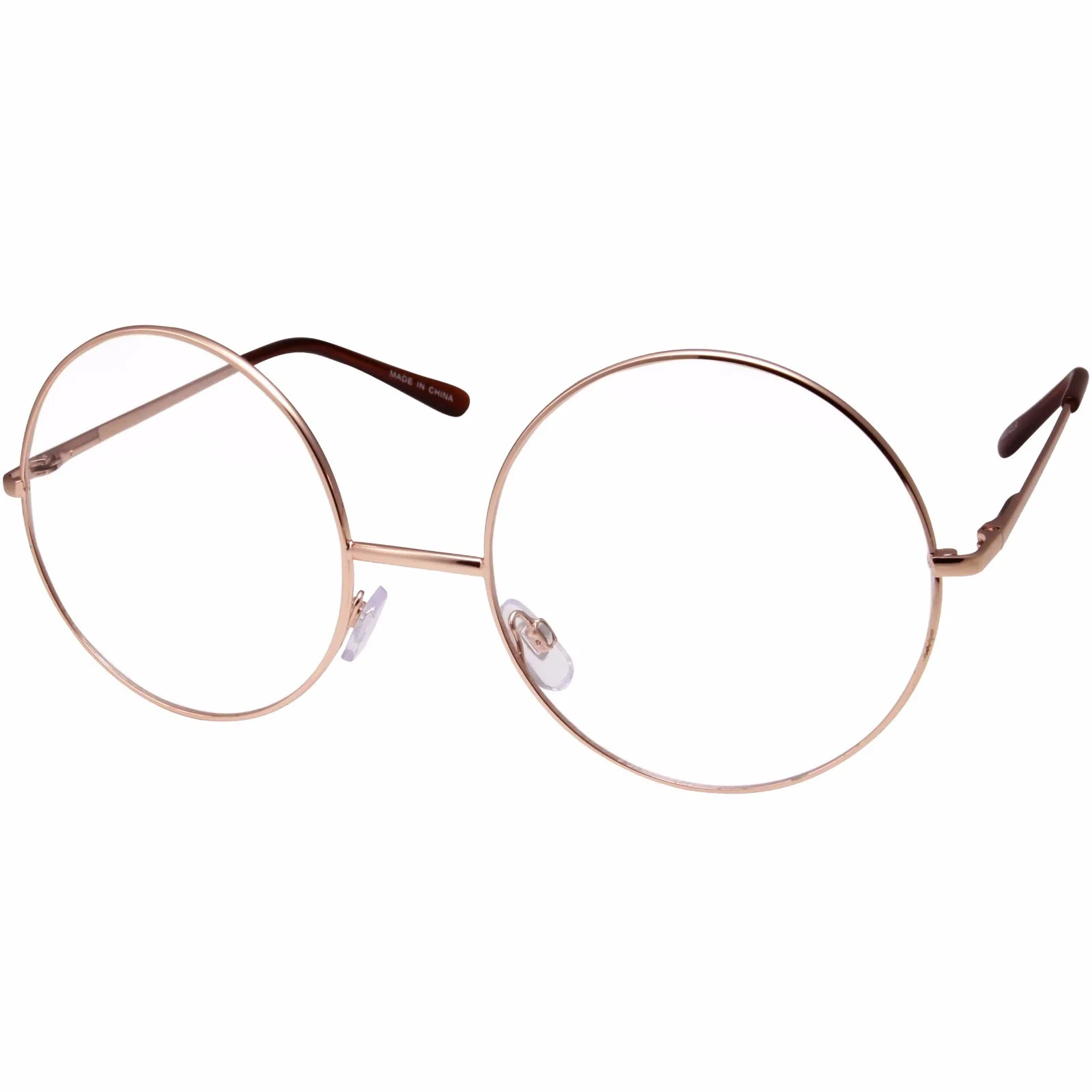 RARE Thin Oversized XL Round Circle Clear BOHO Huge Large Eyeglasses Frames 1734 3