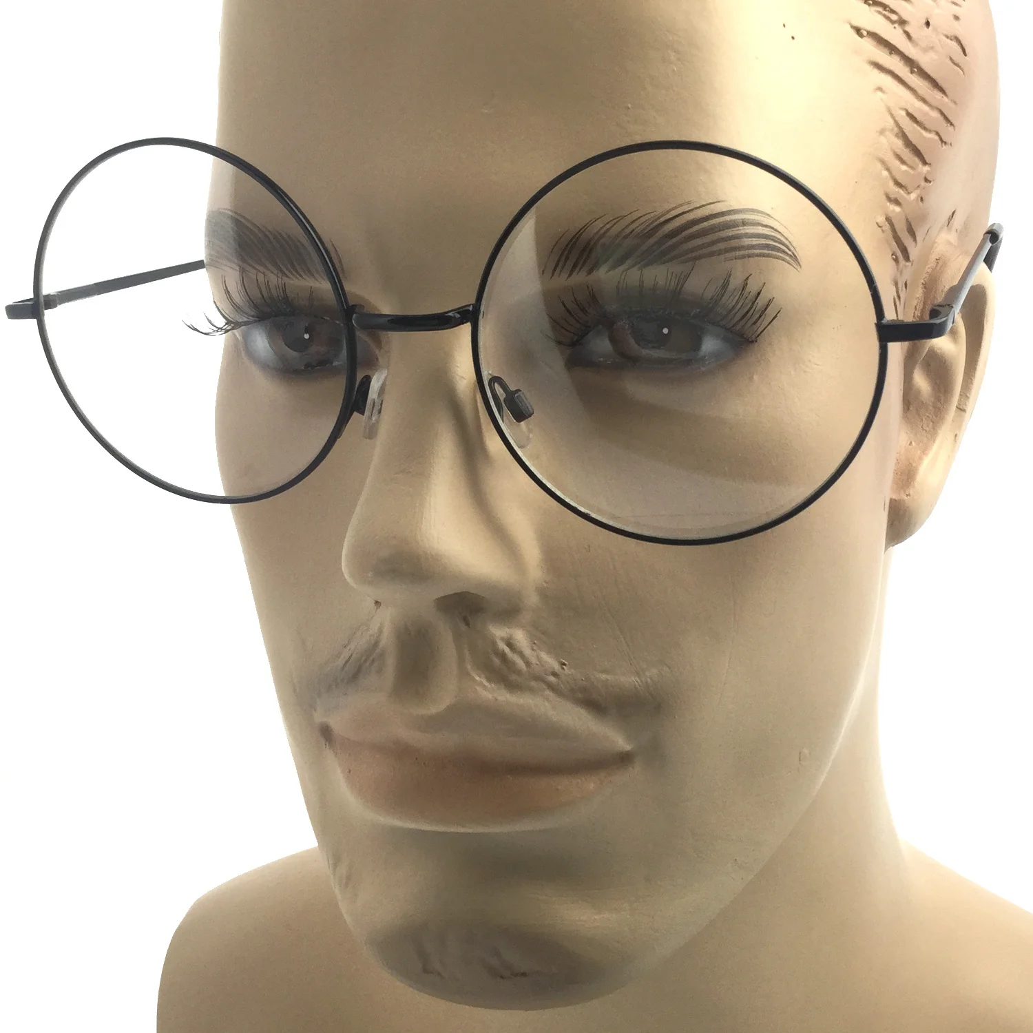 Super Oversized Round Circle Frame Clear Lens Glasses UV400 3