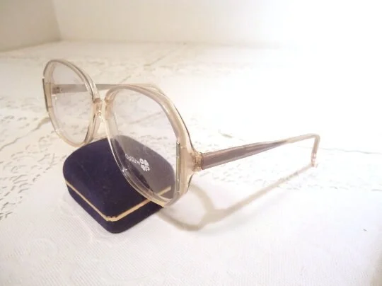 Vintage Oversized Optiline Eyeglass Frames Clear Lavender 57-15 145 Lot 777 3
